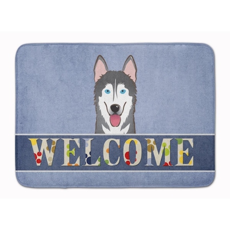 Carolines Treasures Alaskan Malamute Welcome Machine Washable Memory Foam Mat BB1404RUG